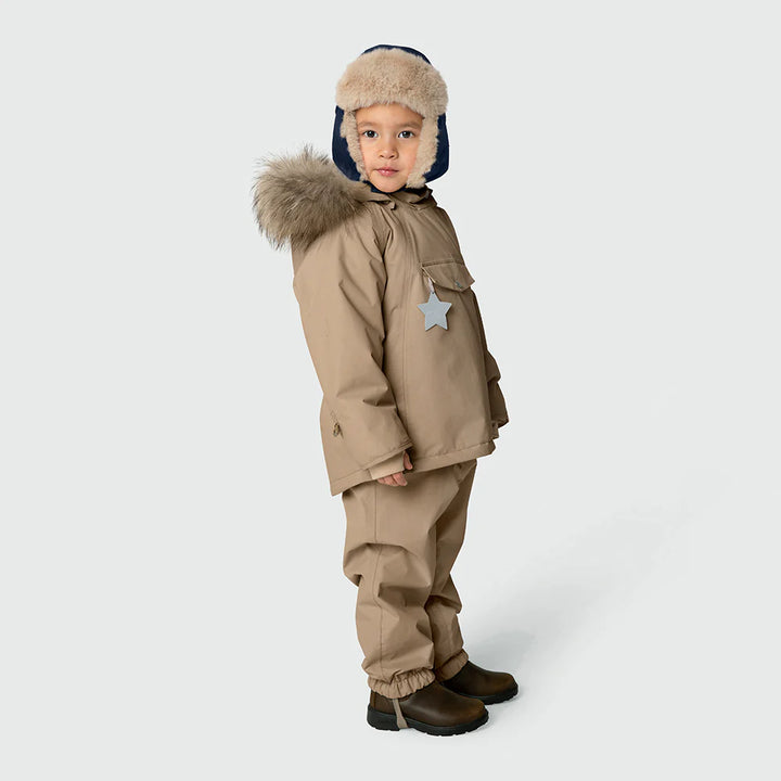 >MINI A TURE Kids CRISTER Teddy Lined Winter Hood - Outer Space