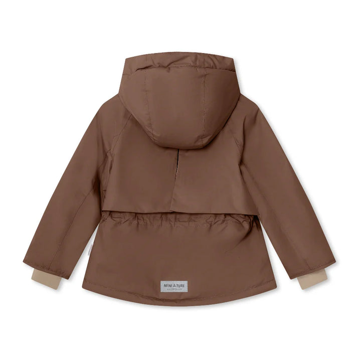 MINI A TURE Kids MATALGEANA Fleece Lined Winter Jacket - Rootbeer Brown