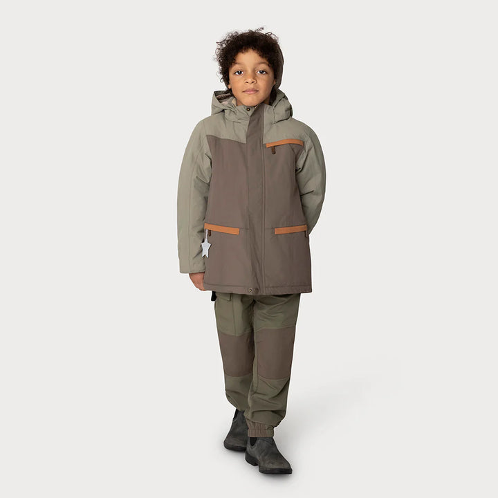 MINI A TURE Kids MATVESTYN Color-Block Winter Jacket - Morel Grey