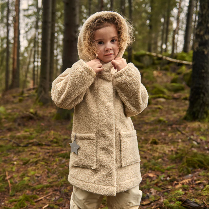 MINI A TURE Kids MATCAYKAS Sherpa Jacket - Angora Cream