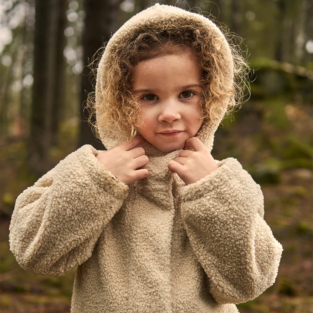 MINI A TURE Kids MATCAYKAS Sherpa Jacket - Angora Cream