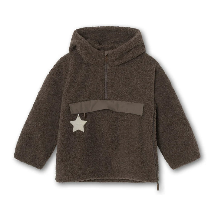 MINI A TURE Kids MATARMAN Sherpa Anorak Jacket - Morel Grey