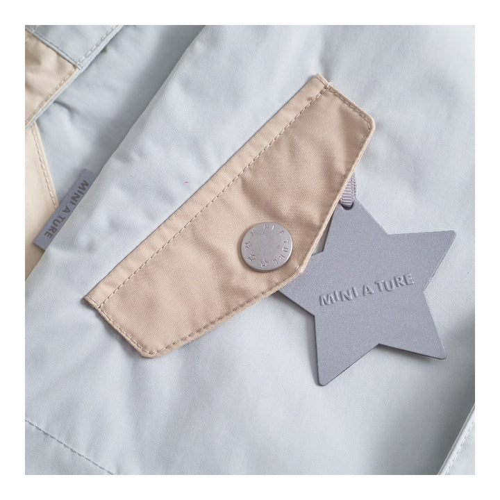 MINI A TURE Baby MATWALLY Fleece Lined Spring Jacket - Blue Metal Col.B