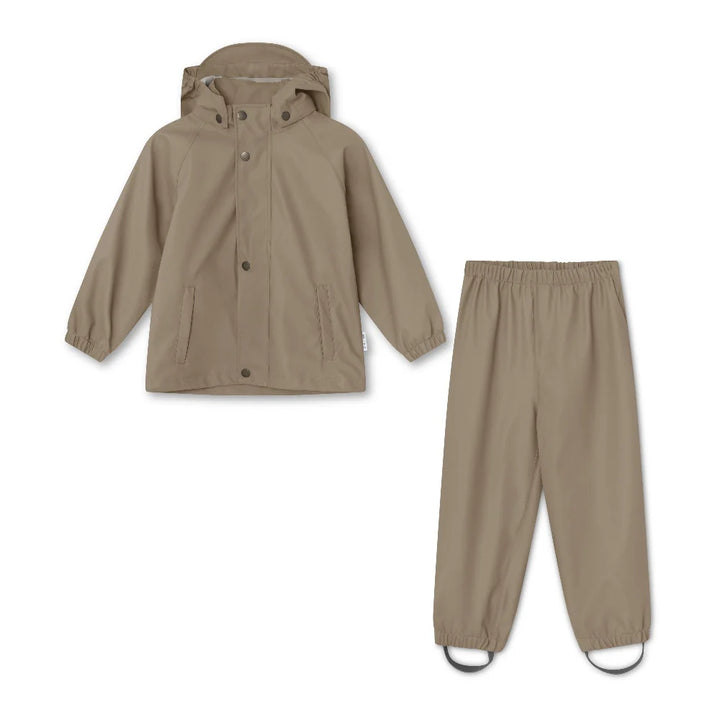 MINI A TURE Kids MATREINAR Rain Set - Grey Brown