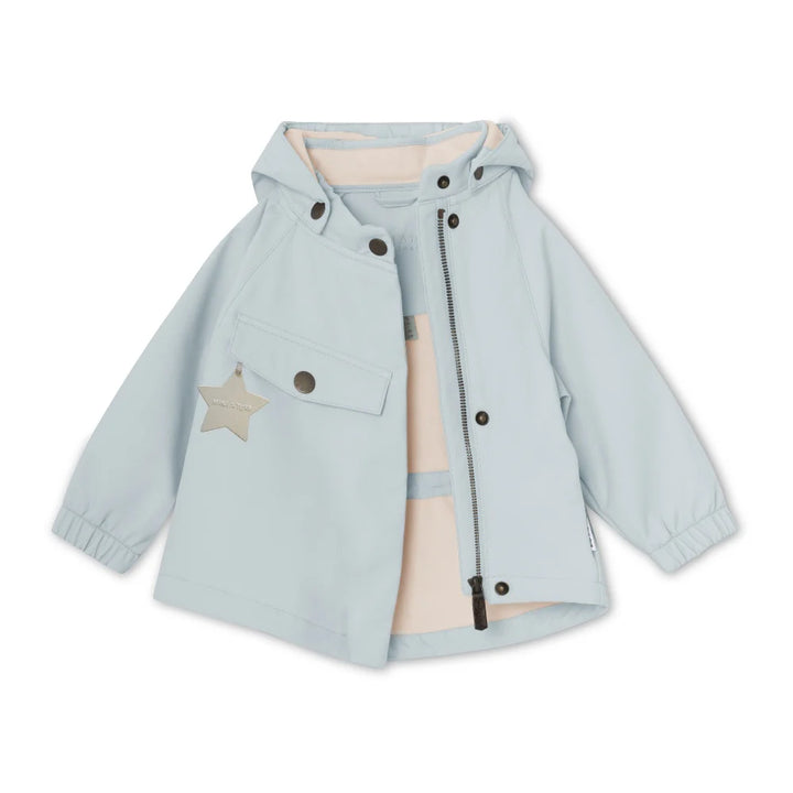 MINI A TURE Baby MATWAI Spring Softshell Jacket - Pearl Blue