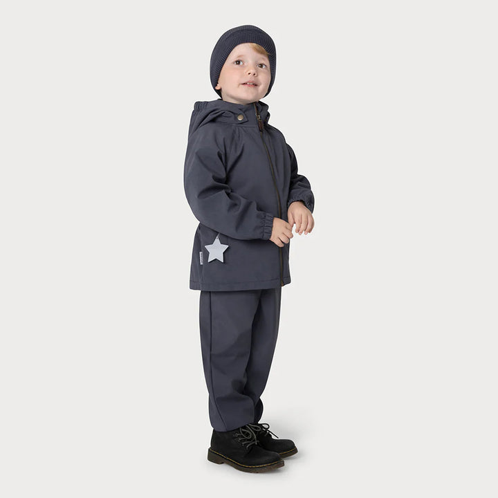 MINI A TURE Kids MATADEN Transitional All Season Softshell Jacket - Ombre Blue