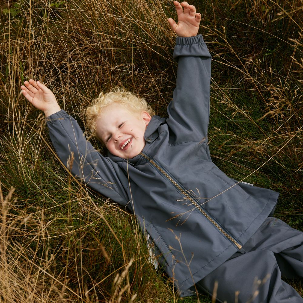 MINI A TURE Kids MATADEN Transitional All Season Softshell Jacket - Ombre Blue