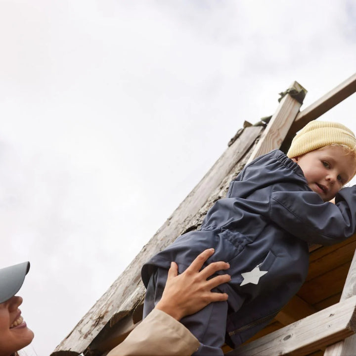 MINI A TURE Kids MATADEN Transitional All Season Softshell Jacket - Ombre Blue