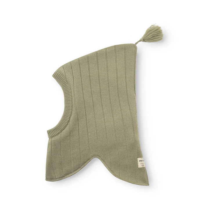 MINI A TURE Kids MATJUEL Wool Fleece Hood - Aloe Green