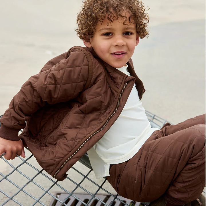 MINI A TURE Kids MATLOU+MATJAVA Thermo Jacket+Pants Set - Chestnut Brown
