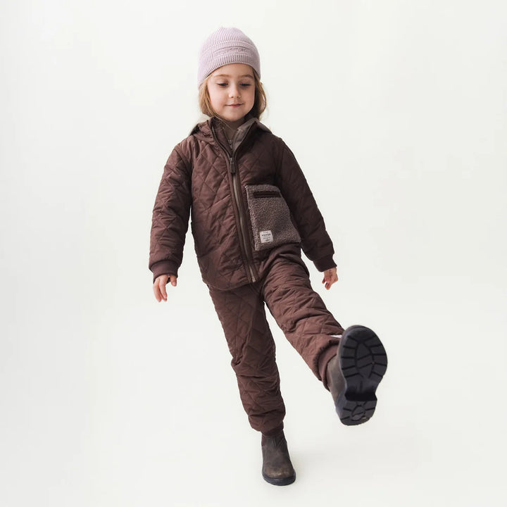 MINI A TURE Kids MATLOU+MATJAVA Thermo Jacket+Pants Set - Chestnut Brown