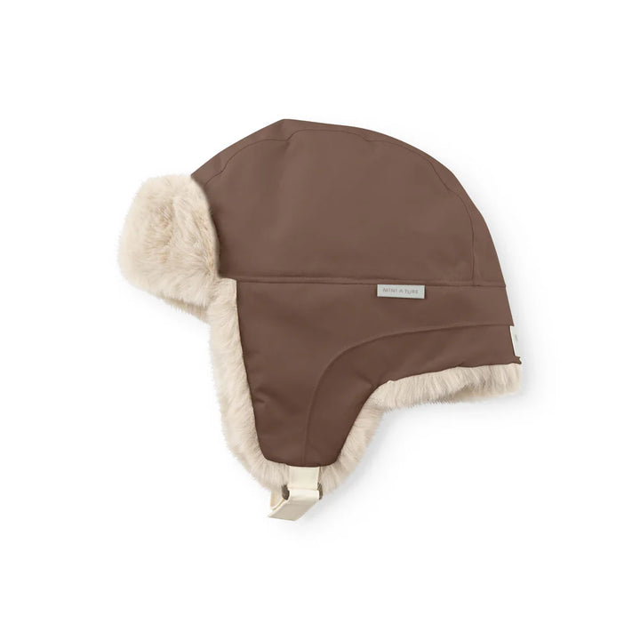 MINI A TURE Kids MATCRISTER Teddy Lined Winter Hood - Chestnut Brown