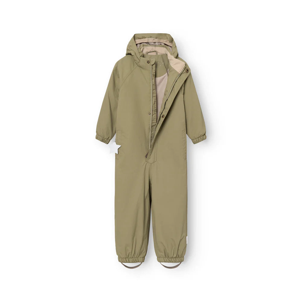 MINI A TURE Kids MATWILBO Lightly Padded Winter Snowsuit - Aloe Green