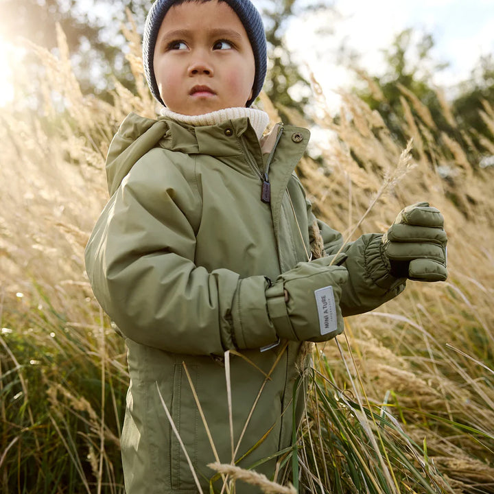 MINI A TURE Kids MATWILBO Lightly Padded Winter Snowsuit - Aloe Green