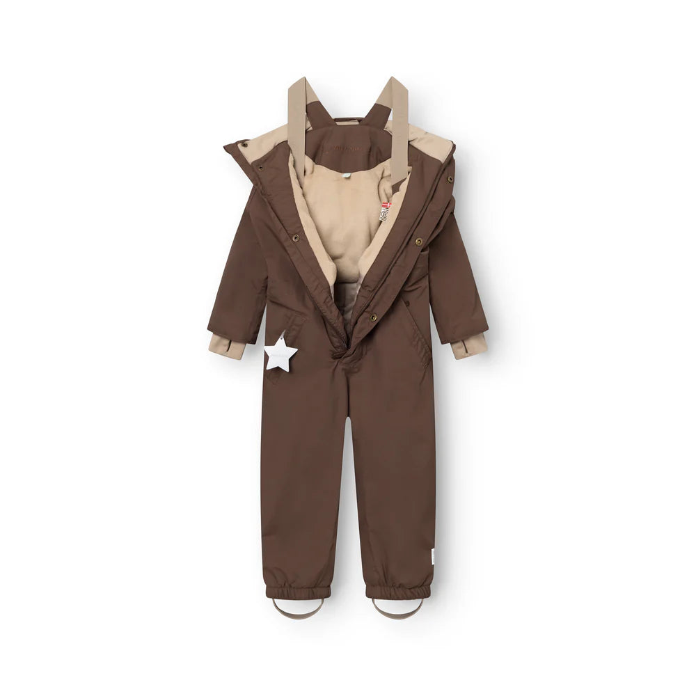 MINI A TURE Kids MATWANNI Fleece Lined Snowsuit - Chestnut Brown
