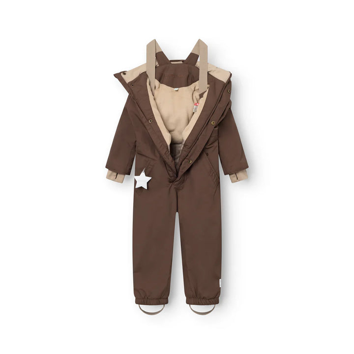 MINI A TURE Kids MATWANNI Fleece Lined Snowsuit - Chestnut Brown