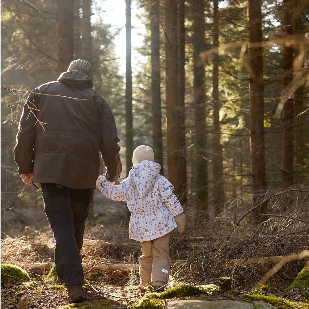 MINI A TURE Kids WANG Fleece Lined Winter Jacket - Falling Winter Leaves