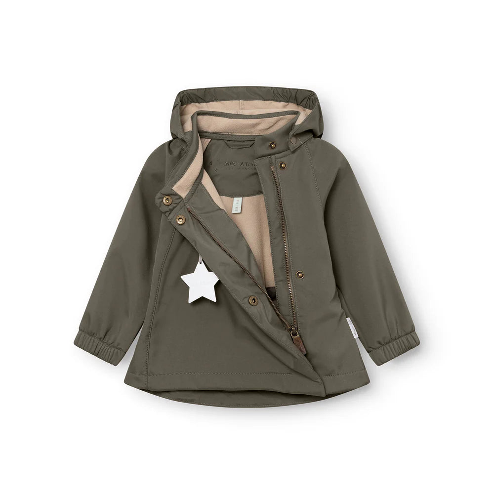 MINI A TURE Baby MATWAI Softshell Transitional Jacket - Tarmac Green