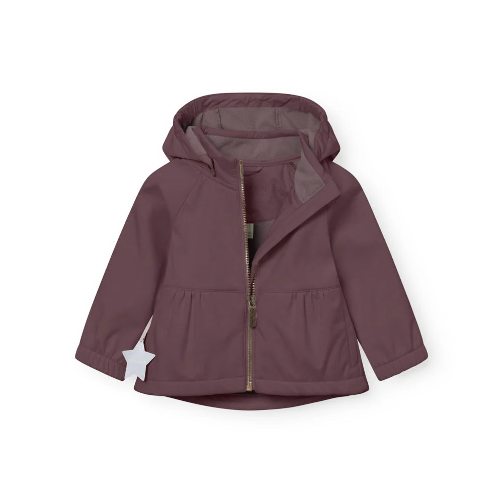 MINI A TURE Kids MATBRIDDI+MATAIANO Softshell Jacket+Pants Set - Huckleberry Plum