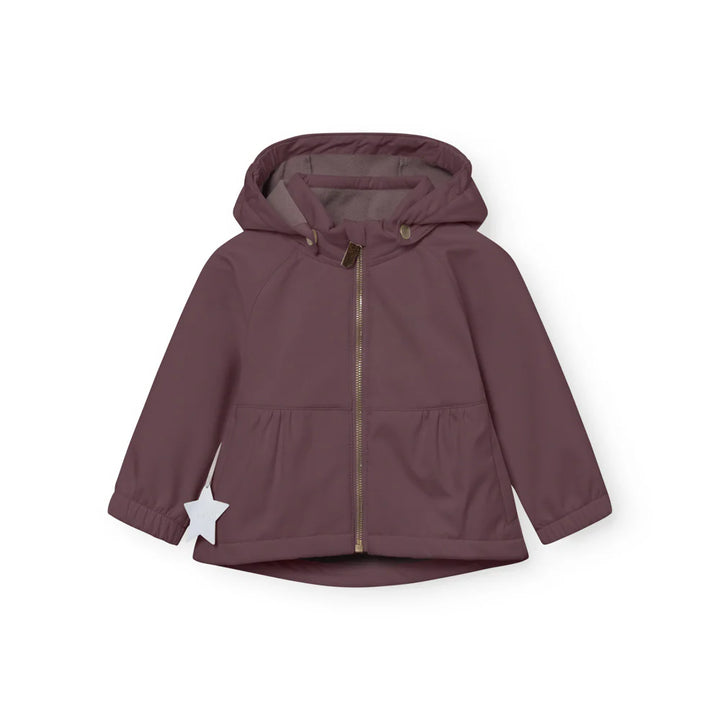 MINI A TURE Kids MATBRIDDI+MATAIANO Softshell Jacket+Pants Set - Huckleberry Plum