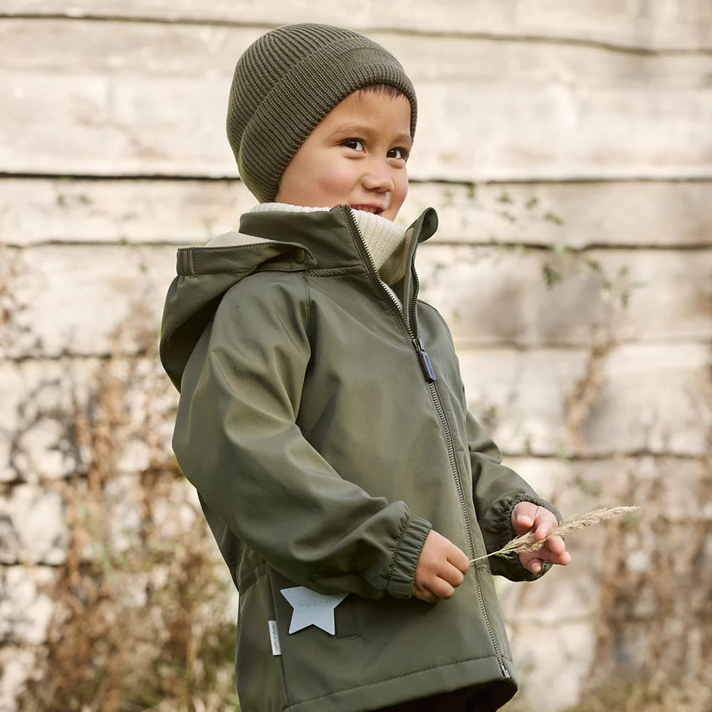 MINI A TURE Kids MATADEN Transitional All Season Softshell Jacket - Tarmac Green