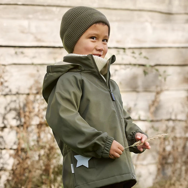MINI A TURE Kids MATADEN Transitional All Season Softshell Jacket - Tarmac Green