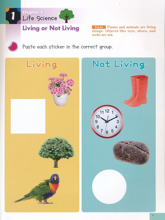 >KUMON Grade  PreK-K Science Sticker Activity Book Age 4-6