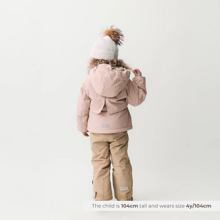 MINI A TURE Kids MATALGEANA Fleece Lined Winter Jacket - Cloudy Rose