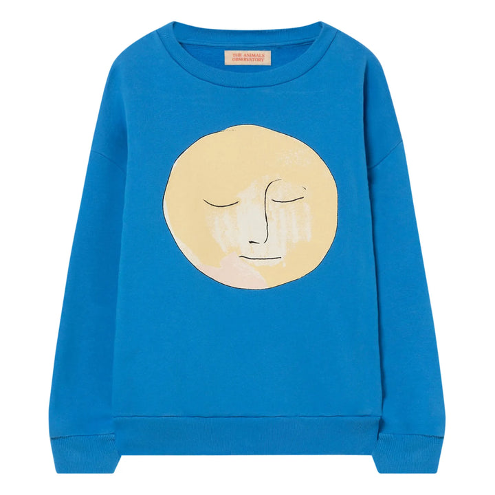 The Animals Observatory Kids Bear Moon Sweatshirt in Blue