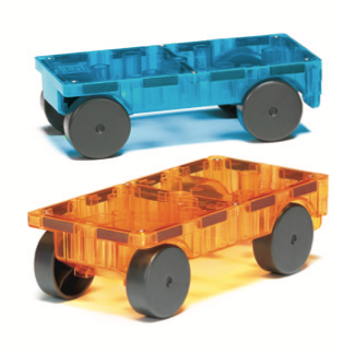 Magna-Tiles Cars Blue & Orange 2-Piece Set