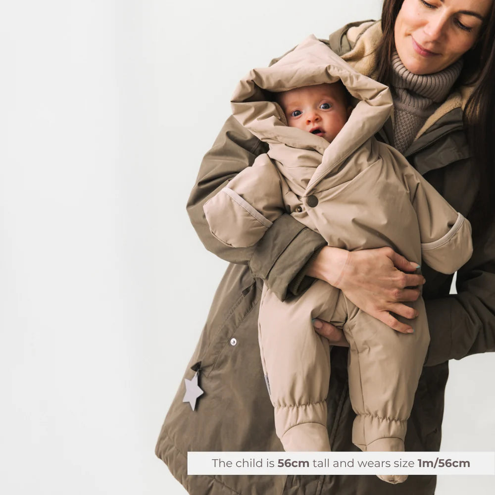 MINI A TURE Baby MATFIANNA Winter Pramsuit with Feet - Savannah Tan