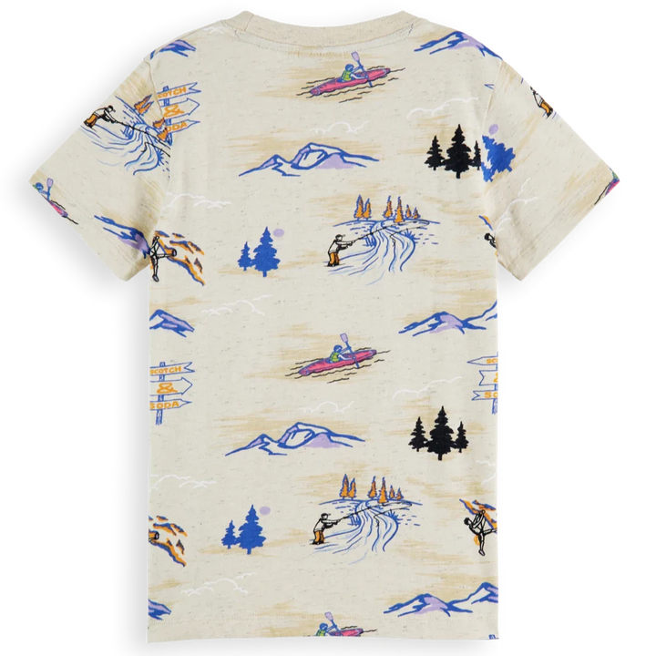 SCOTCH & SODA Kids Relaxed-Fit Organic Cotton Printed T-Shirt - 4Y/6Y