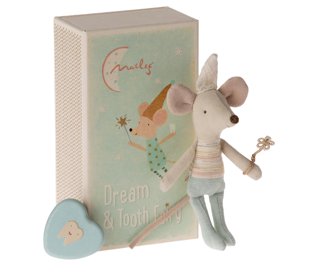 Maileg Tooth fairy mouse, Little brother in matchbox