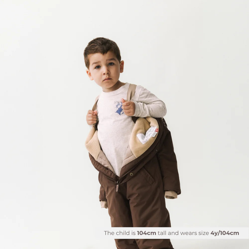 MINI A TURE Kids MATWANNI Fleece Lined Snowsuit - Chestnut Brown