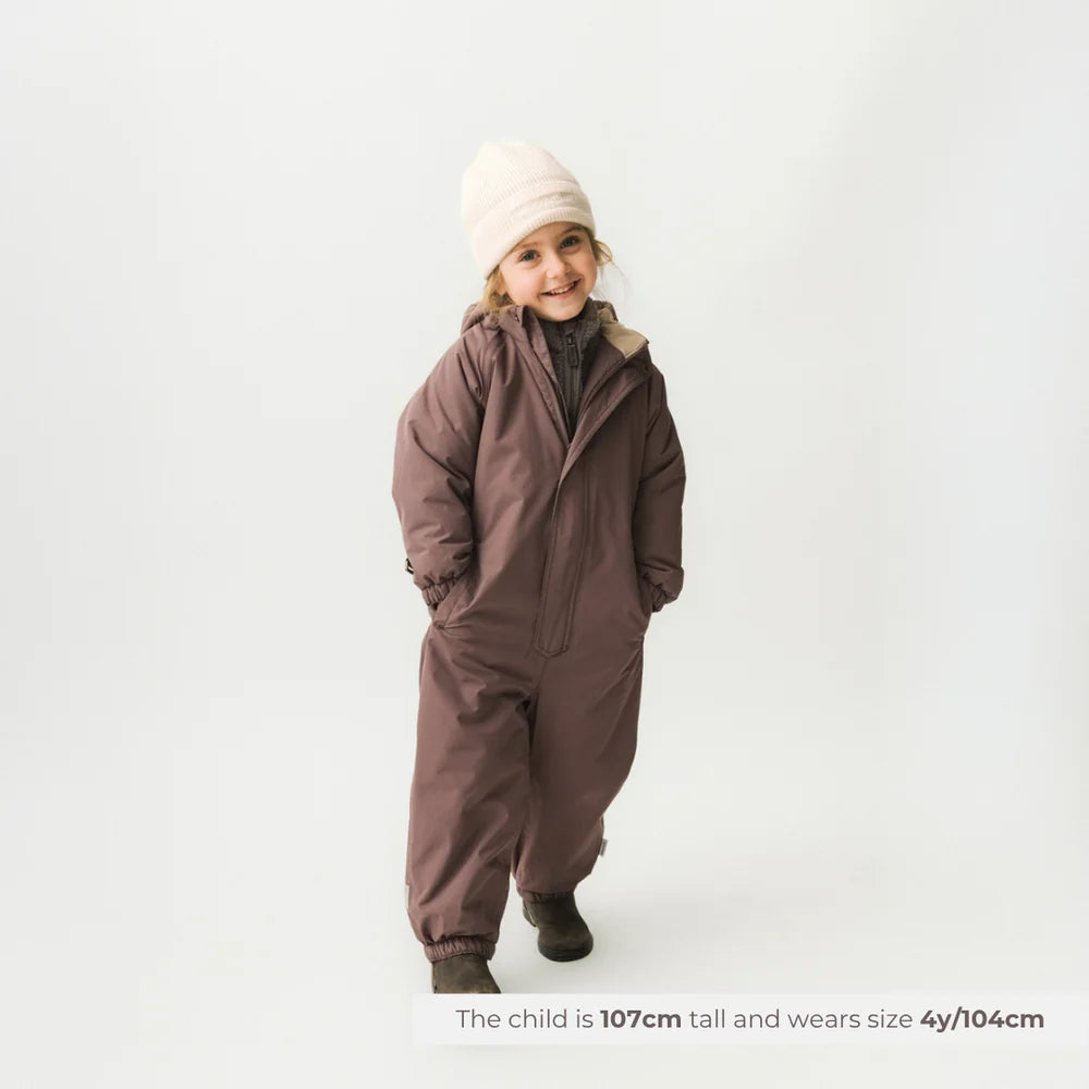 MINI A TURE Kids MATWILBO Lightly Padded Winter Snowsuit - Peppercorn Plum