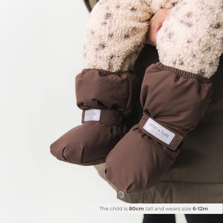 MINI A TURE Baby MATWALENTY+MATWINN Winter Snow Pants with Outdoor Socks - Savannah Tan