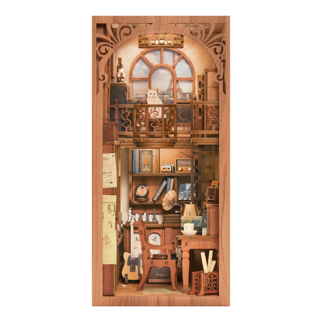 Rokr Puzzles DIY Book Nook Kit: the Secret Rhythm with Dust Cover