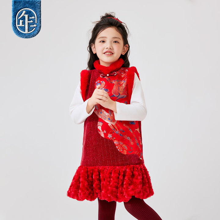 >Nian 年衣 天马行空连衣裙 - 年衣红