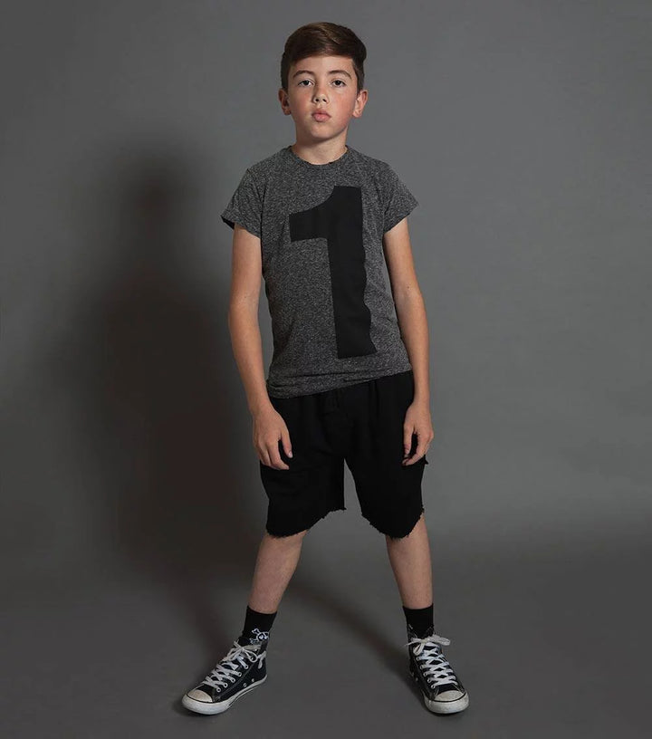 Nununu Kids ONE T-Shirt in Charcoal - 18M