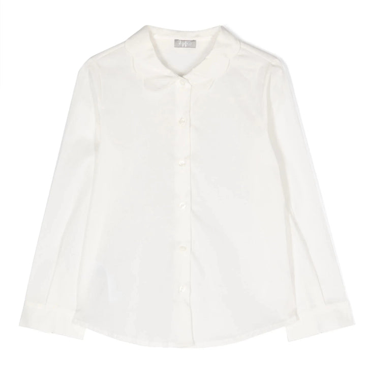 Il Gufo Kids Girl's Scalloped Collar Poplin Shirt - 5Y/6Y/10Y