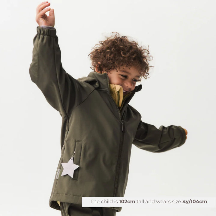MINI A TURE Kids MATADEN Transitional All Season Softshell Jacket - Tarmac Green