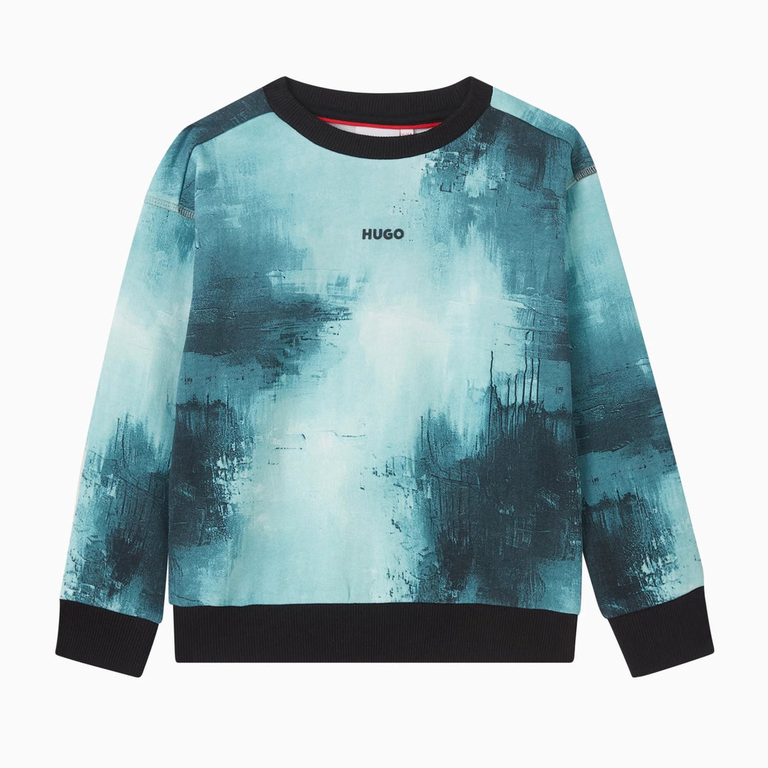 HUGO Kids Arty Allover Print Sweatshirt - 8Y