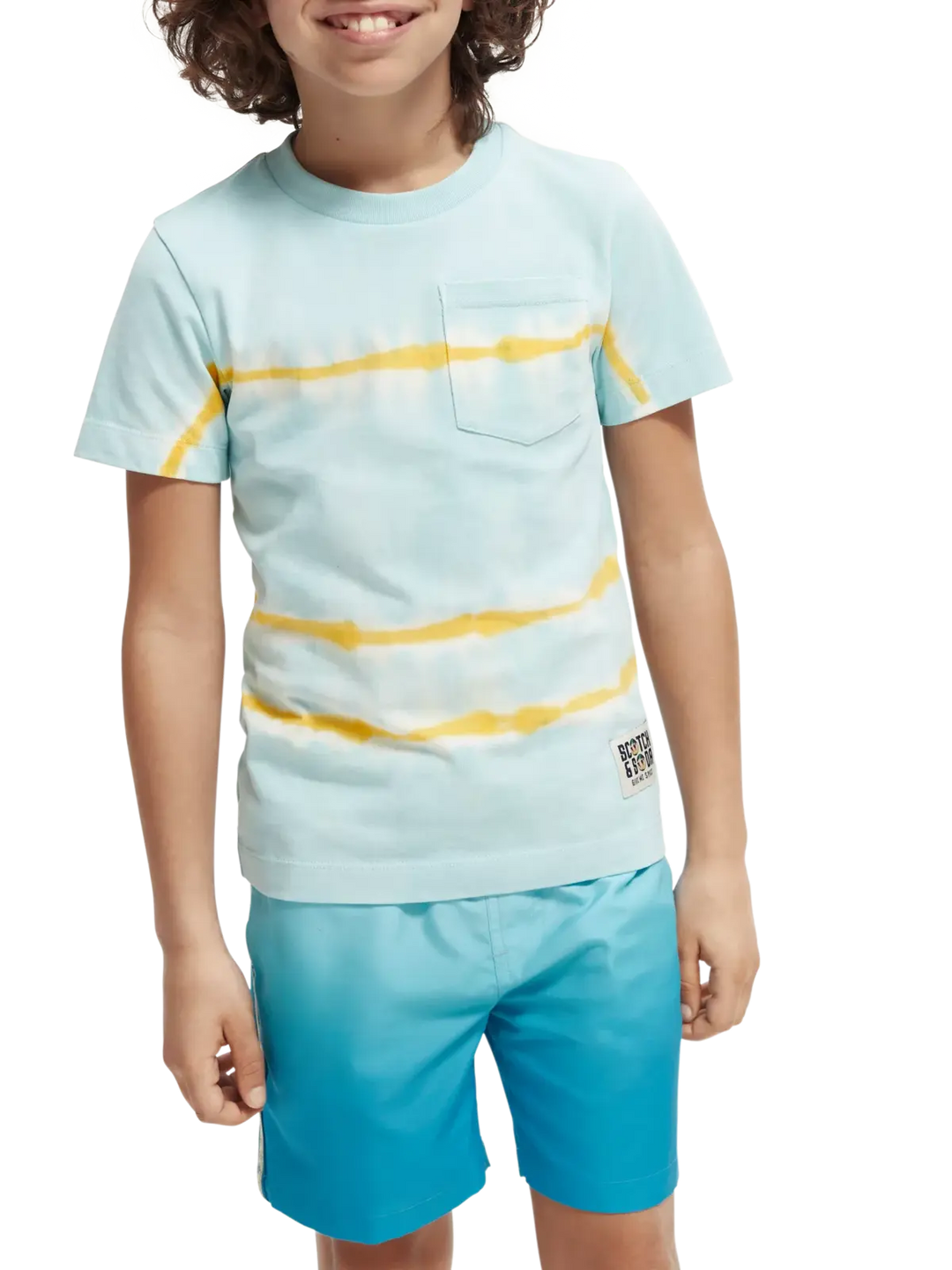 SCOTCH & SODA Kids Relaxed-fit Organic Short Sleeve Tie-dye T-shirt