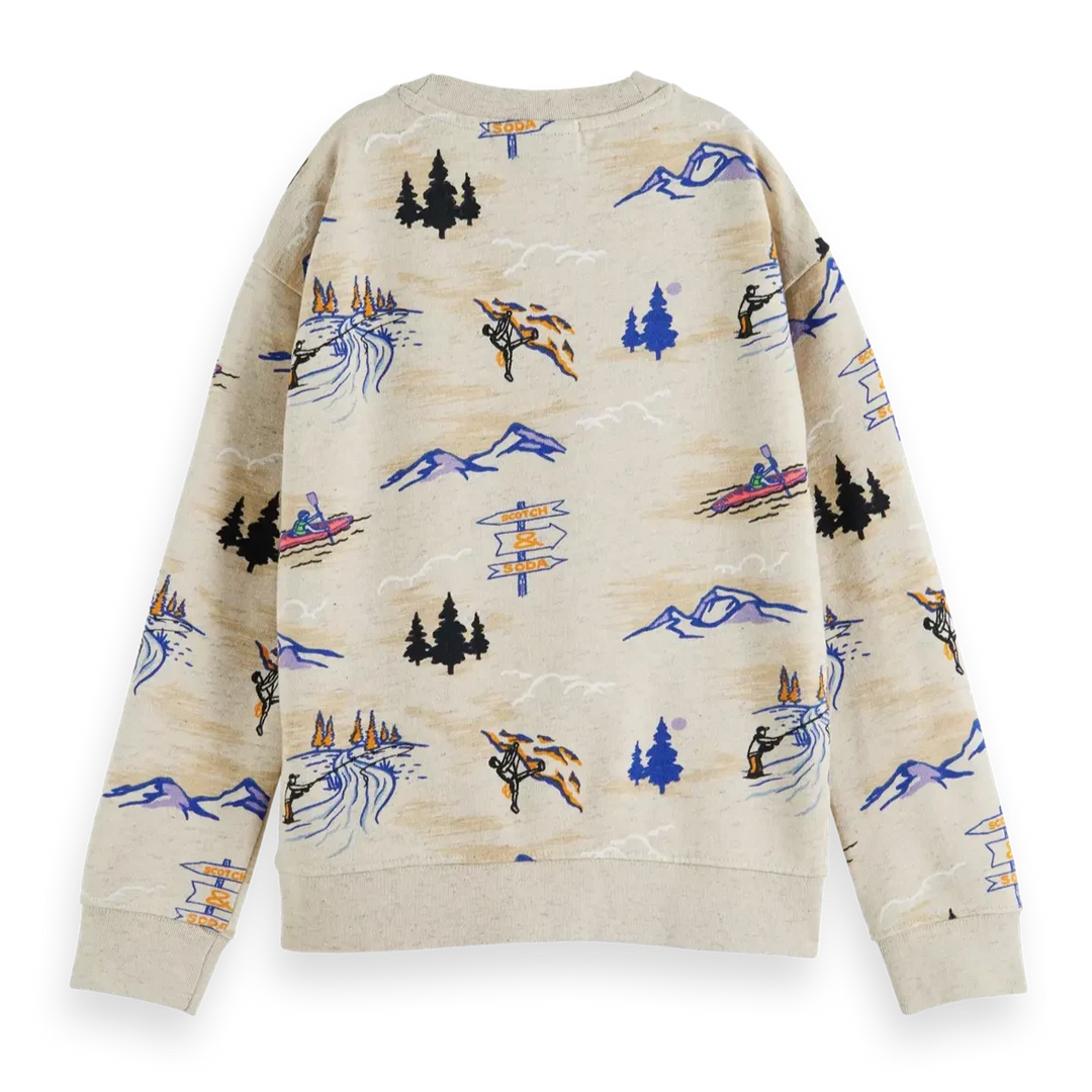 SCOTCH & SODA Kids Organic Cotton Crewneck Sweatshirt