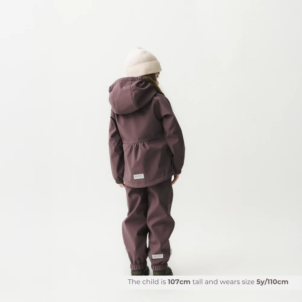 MINI A TURE Kids MATBRIDDI+MATAIANO Softshell Jacket+Pants Set - Huckleberry Plum
