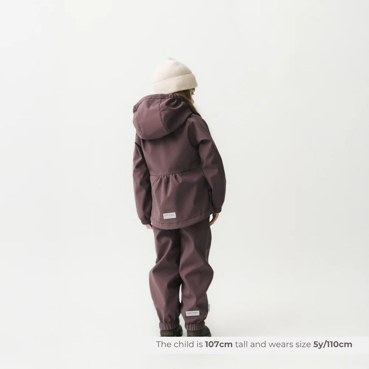 MINI A TURE Kids MATBRIDDI+MATAIANO Softshell Jacket+Pants Set - Huckleberry Plum