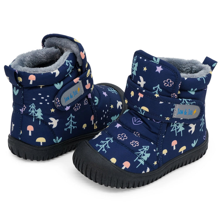 Jan & Jul Kids Toasty-Dry Boots/Booties - Navy Forest