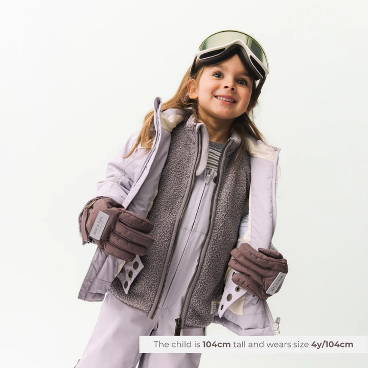 MINI A TURE Kids MATADAL Ski Tec Snow Pants - Purple Raindrops