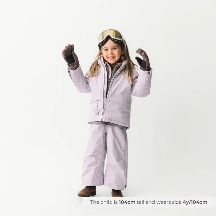 MINI A TURE Kids MATADAL Ski Tec Snow Pants - Purple Raindrops