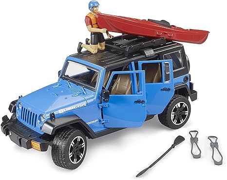 >Bruder 02529 Jeep Wrangler Rubicon Unlimited w Kajak / Figure